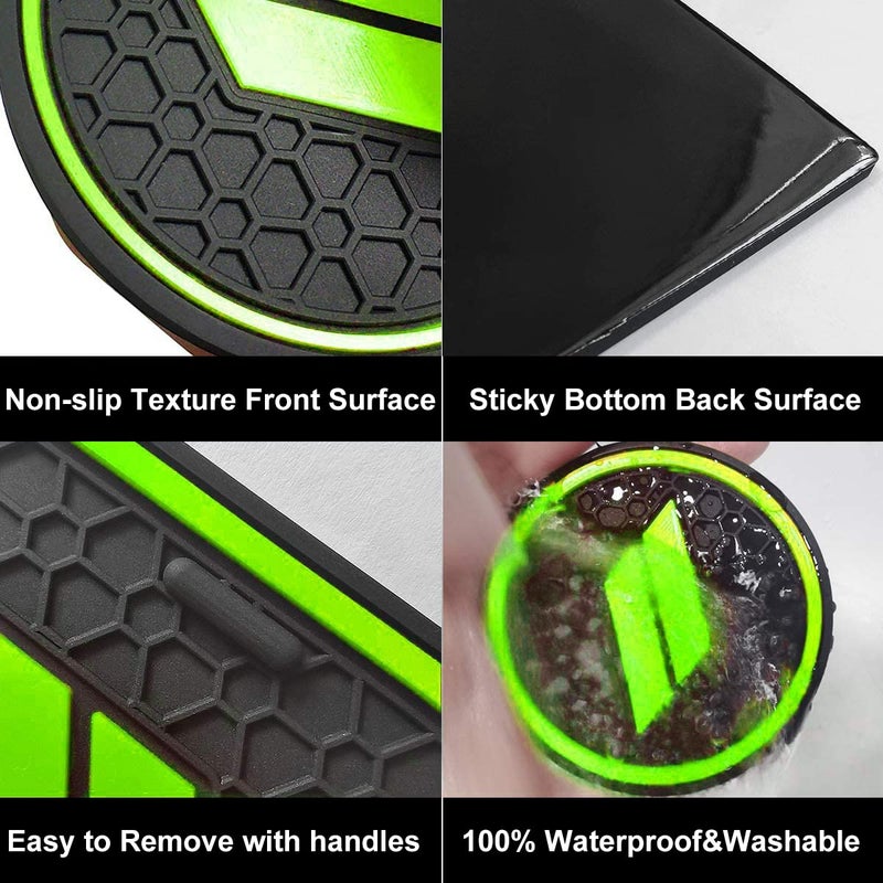 Auprite Anti Dust Mats for Dodge Challenger Accessories 2015 2016 2017 2018 2019 2020 2021 2022 2023,Custom Fits Cup Holder Liners Mats Door Pocket Center Console Liners, 11pcs/kit (Green) - Image 5